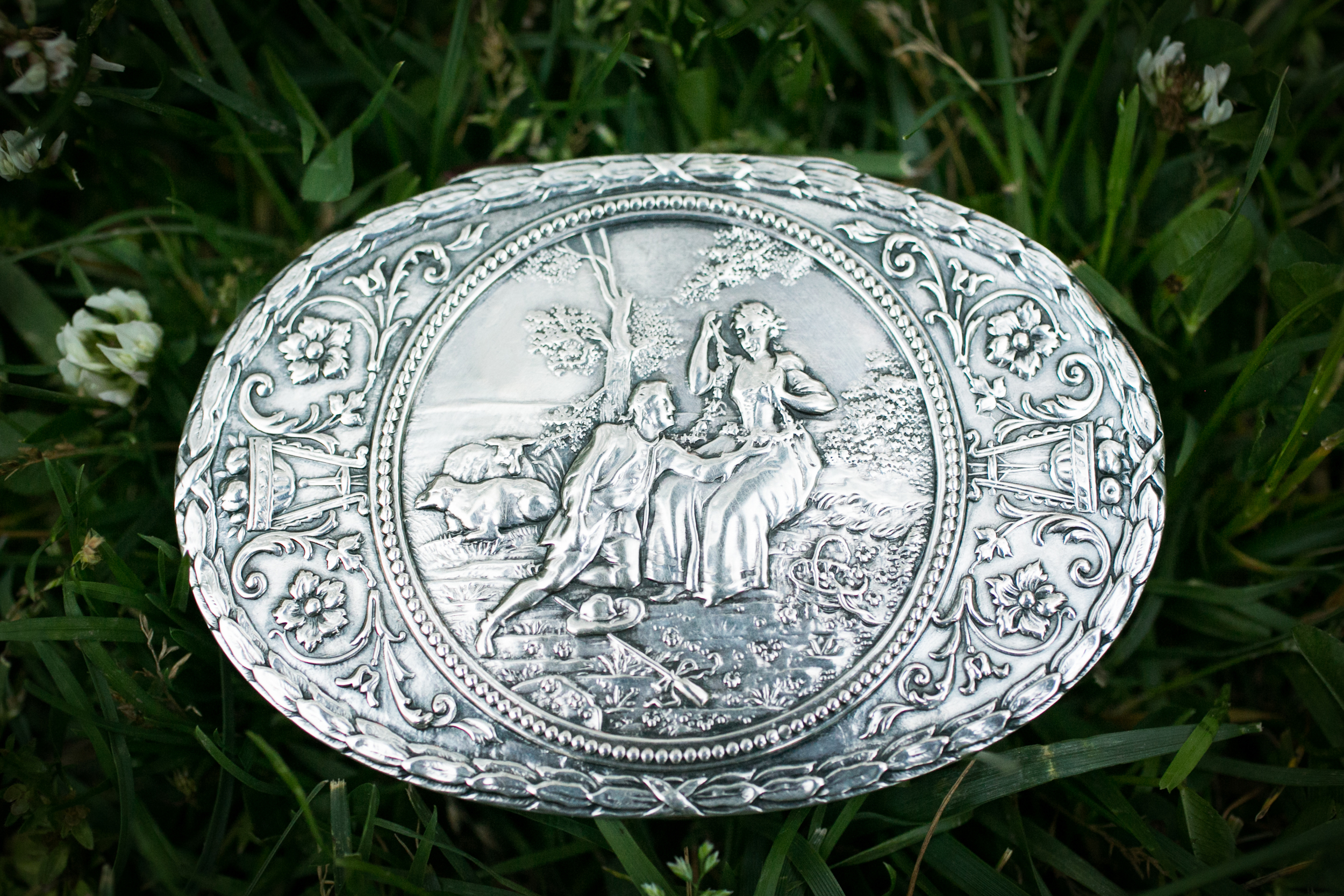 Image:&nbsp;  Premack Weddings  This silver box belonged to my Grandmother and was made by my ancestors who were silver smiths. We used it to hold our rings during our wedding ceremony. &nbsp;